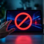 Acces refuse symbole dinterdiction sur ecran
