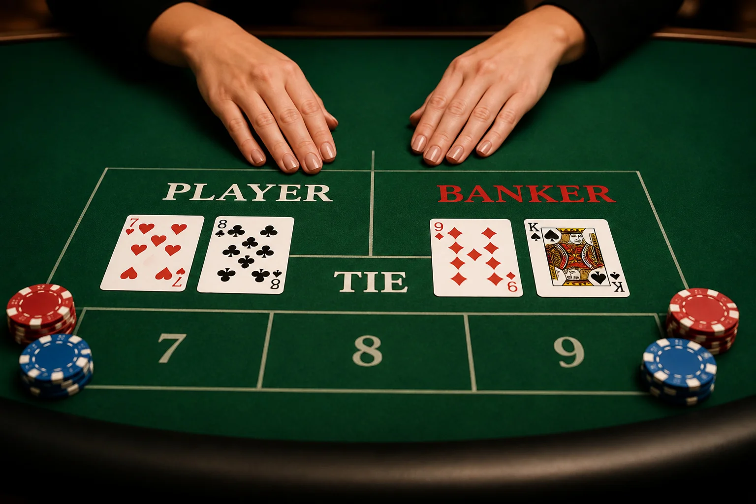 Table de baccarat energique