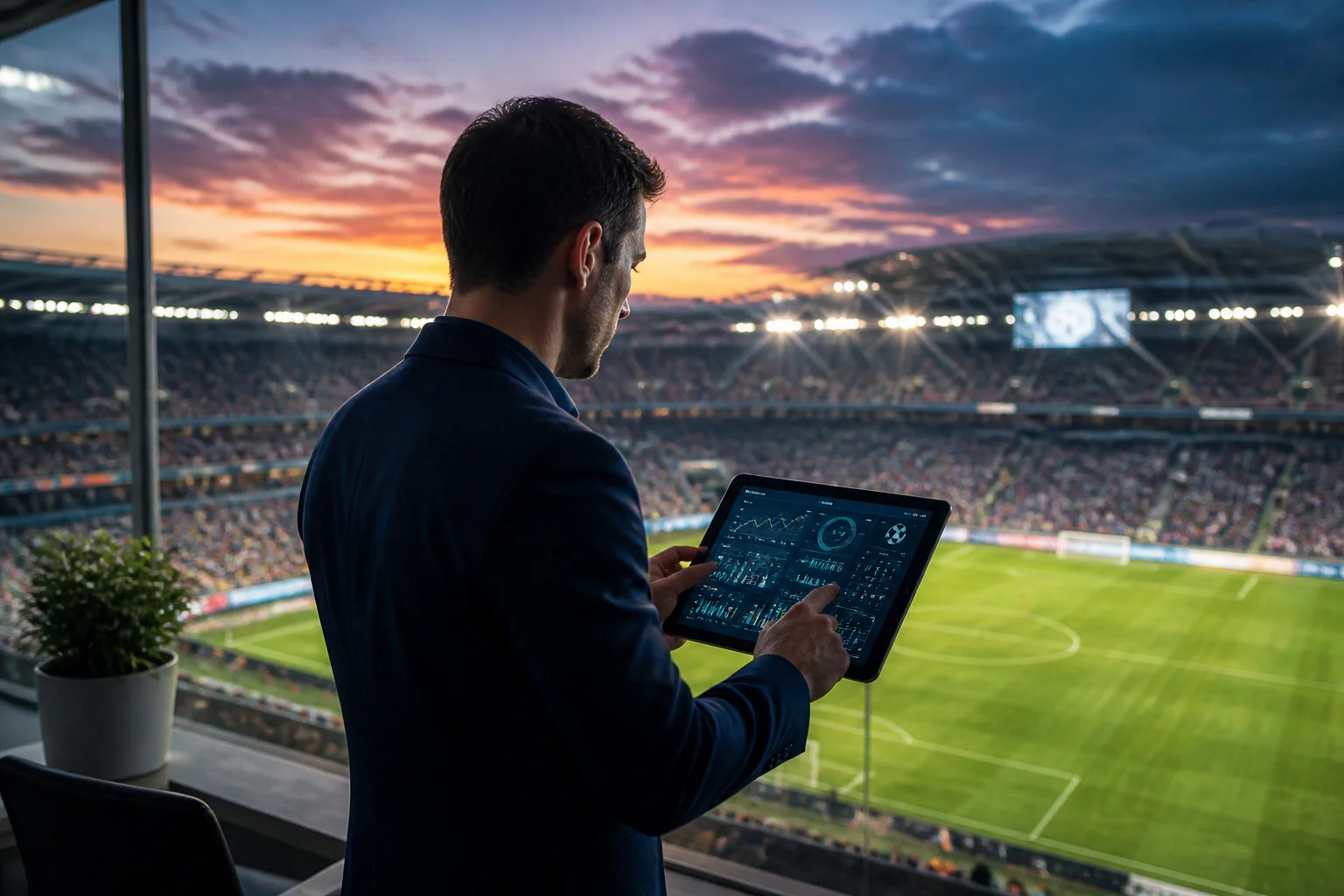 Analyse tactique de football au stade