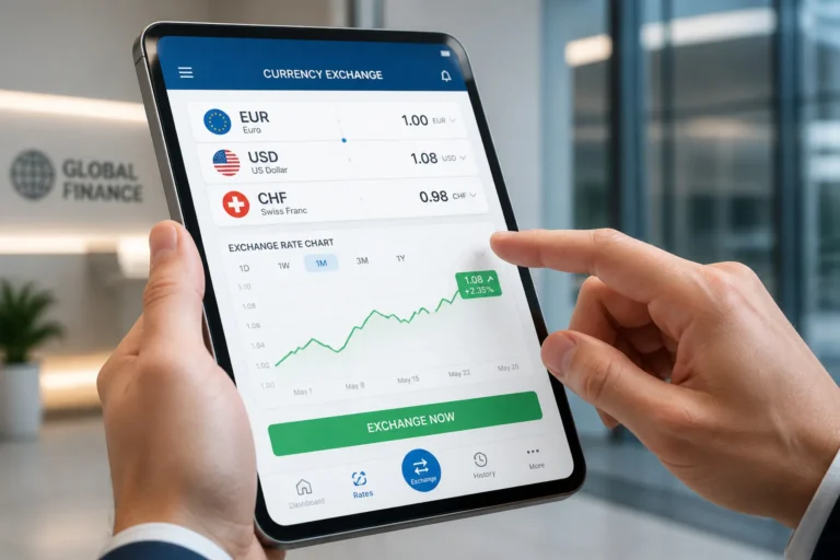 Gestion moderne des devises sur tablette