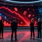 Chute des cryptomonnaies analyse en salle de marche