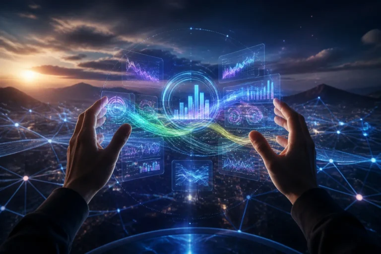 Interface holographique de donnees financieres