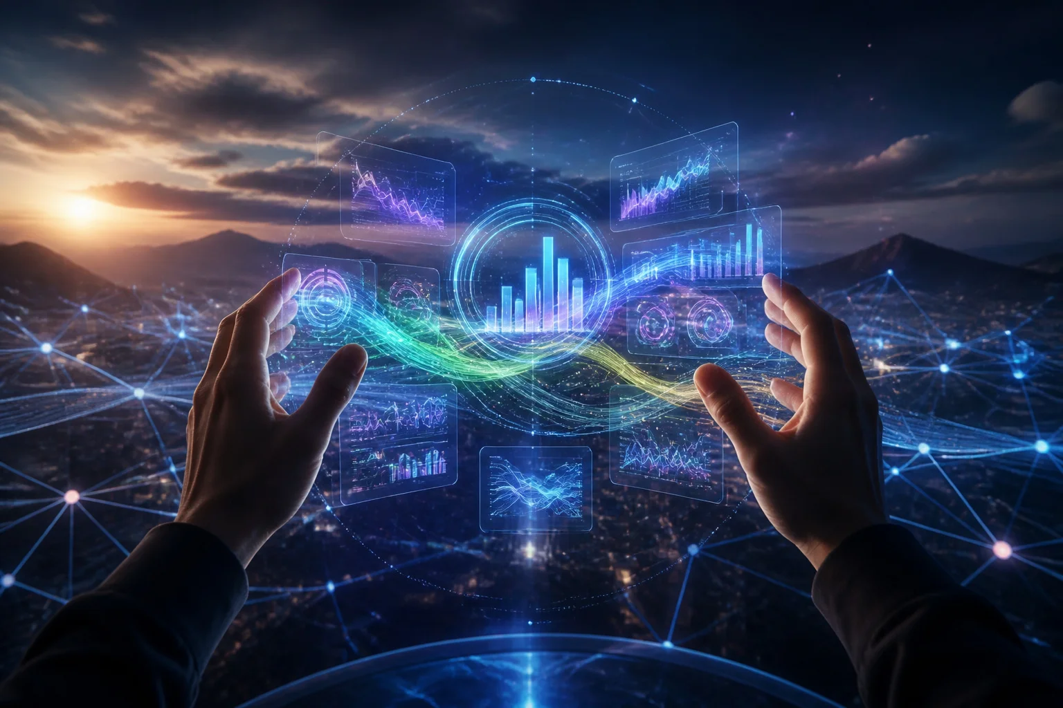 Interface holographique de donnees financieres