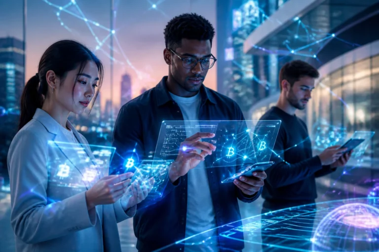 Interaction futuriste avec la technologie