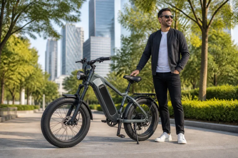 Velo electrique moderne en milieu urbain