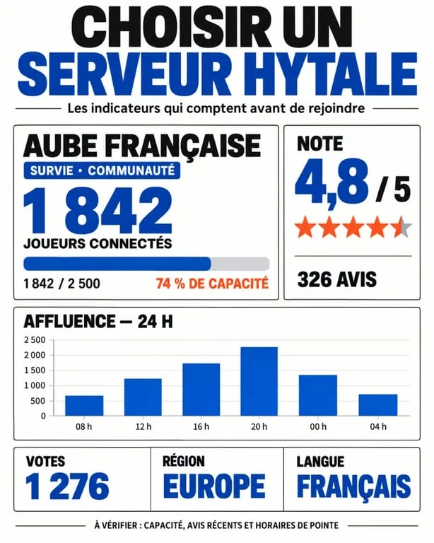 Hytale servers : les indicateurs à comparer avant de rejoindre un serveur