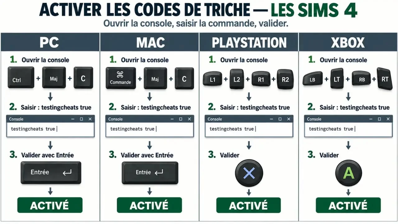 Code triche Sims 4 : ouvrir la console et activer les codes sur PC, Mac, PlayStation et Xbox
